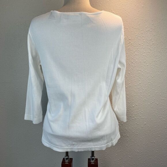 EUC Arizona Jean Company 3/4 Sleeve V-Neck Top Size XL - Picture 4 of 5